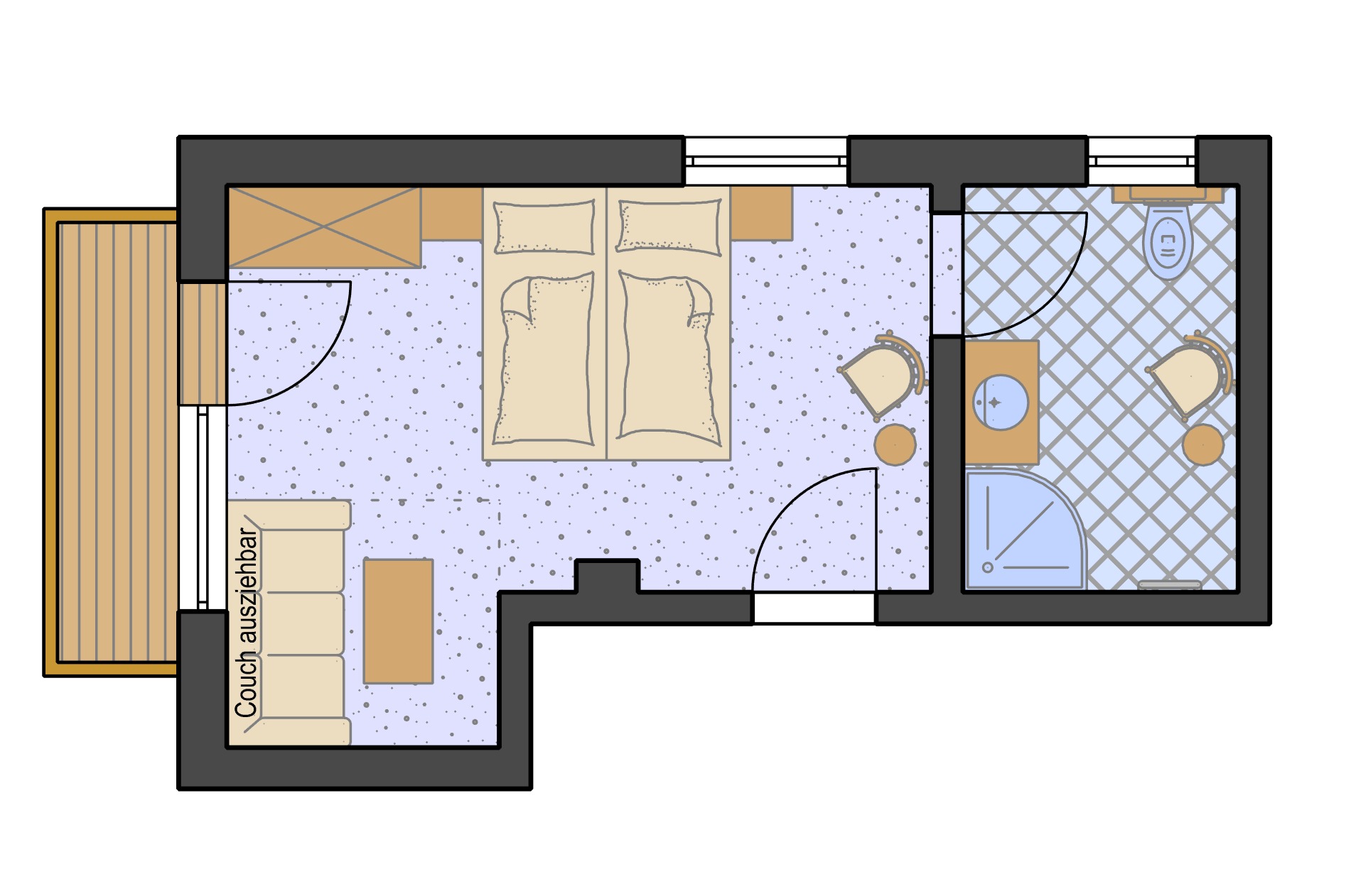 Floor plan family room for 4 peoples